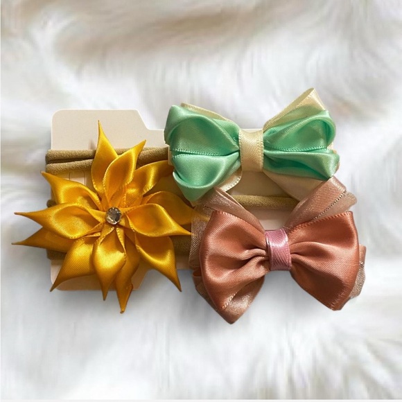 Hand Crafted Other - Hand Crafted Set of 3 Flower Headband Set